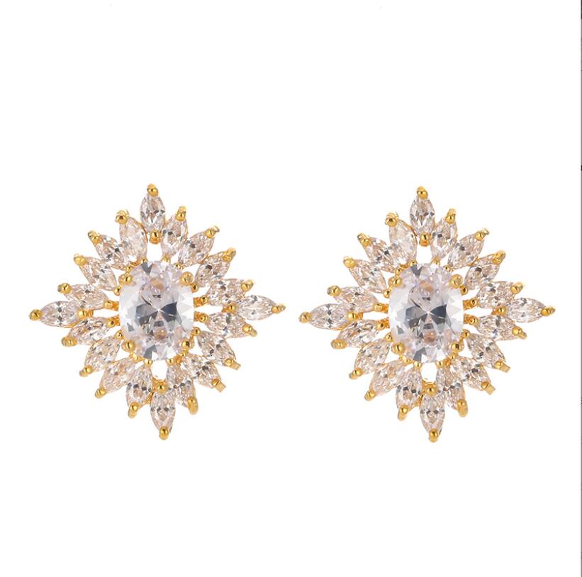 Sparkg Marquise Cut White Cubic Zircon wer Earring - Sterg Sier Jewelry Gift