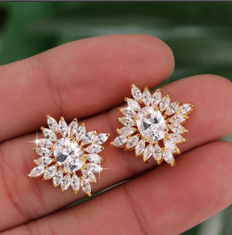Sparkg Marquise Cut White Cubic Zircon wer Earring - Sterg Sier Jewelry Gift