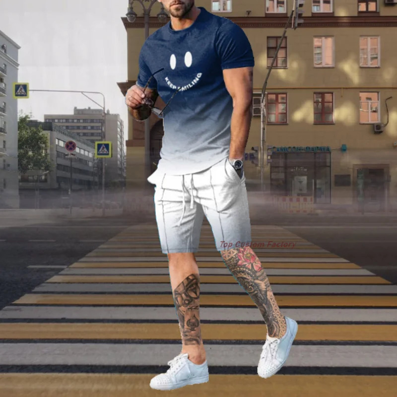 Mens Clothing Short sleeve T Shirt Pants Sets O Neck Sweatshirt Suits Casual Tracksuits Oversized T-shirts Sweatpants Outfits 240229