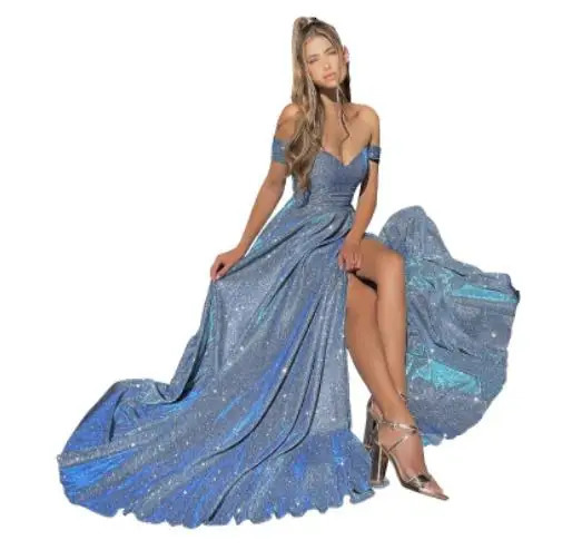 Sexy Vneck Wedding Party Long Dres 2023 Summer Big Swing Short Sleeve Dresses Fashion Evening Club Maix Vestidos Traf 240227