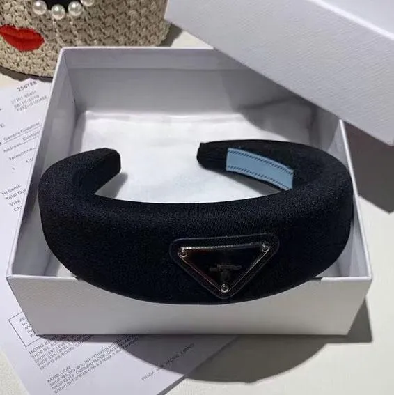 Fashion Famouse Brand Triangle Letter Headband Candy Color Women Girl Letter Hairband with Stamp Hair Accessories High Quality Cotton HairBands