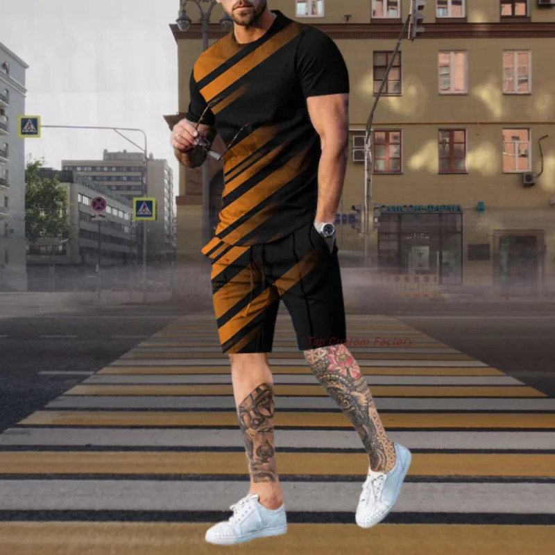 Mens Clothing Short sleeve T Shirt Pants Sets O Neck Sweatshirt Suits Casual Tracksuits Oversized T-shirts Sweatpants Outfits 240229