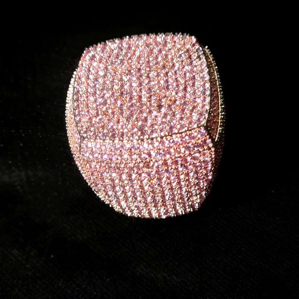 Fashion Fine Jewelry Vvs Moissanite Iced Out Rings Men Gold Plated Sterling Sier Diamond Hip Hop Ring