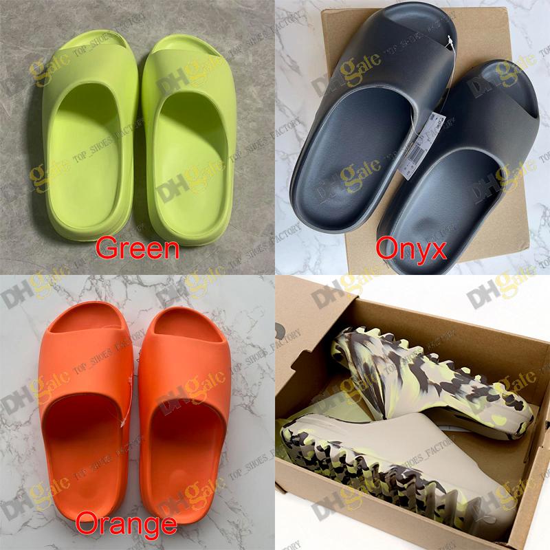 With Box Designer Slide Men Women Slippers Sandals Outdoor slipper Beach Indoor Summer Sliders Bone Onyx Black Enflame Orange Mens Slides Beach sandal Big Size