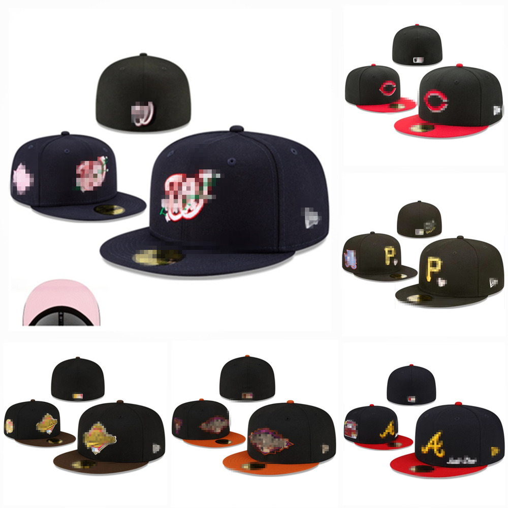 Hot Fitted hats sizes Fit hat Baseball football Snapbks Classic Outdoor sports men Selling ies Cap mix order Size 7-8 S251229