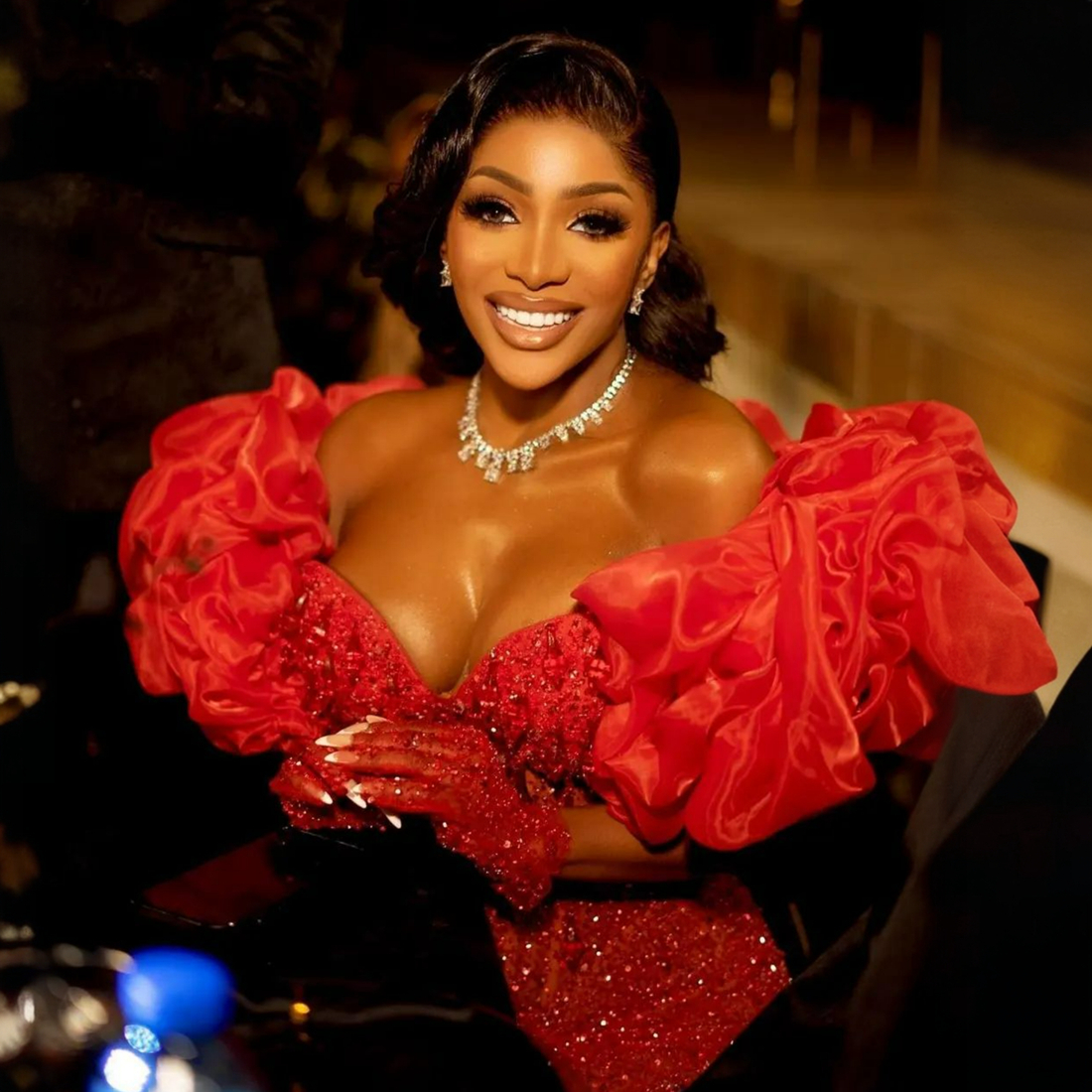 African Aso Ebi Plus Size Prom Dresses One-Piece Jumpsuits Off Shoulder Sequined Lace Evening Formal Gowns for Nigeria Black Women Birthday Gowns AM45
