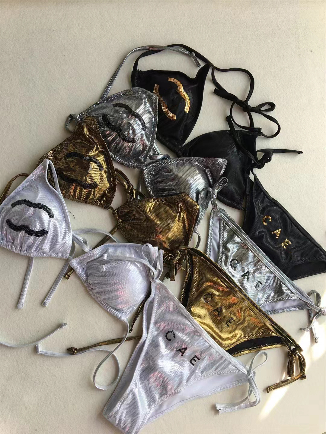 Womens Designer Bikini Swimwear S-L Women Fashion Letter Print Short Set Thongs Bra Beach Party Sexy Push Up Bandage Bathing Suit Swim Wear