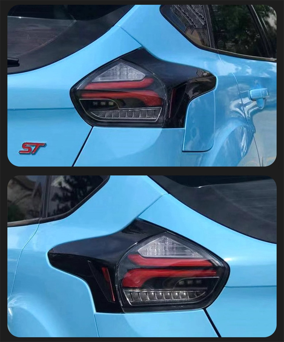Car Taillights For Ford Focus 20 15-20 17 Fog Lamp Dynamic Running Turn Signal Rear Reverse Tail Light Assembly