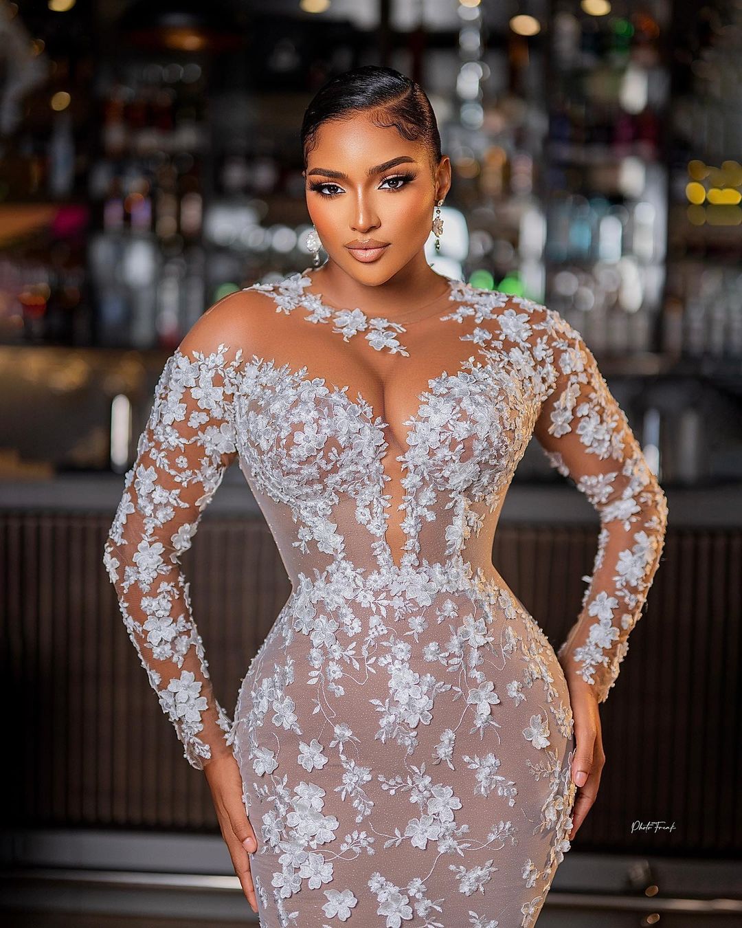 Mermaid Gorgeous Lace Wedding Dresses Beaded Plus Size Bridal Gowns Long Sleeves Sheer Jewel Necke Appliqued Vestido De Novia
