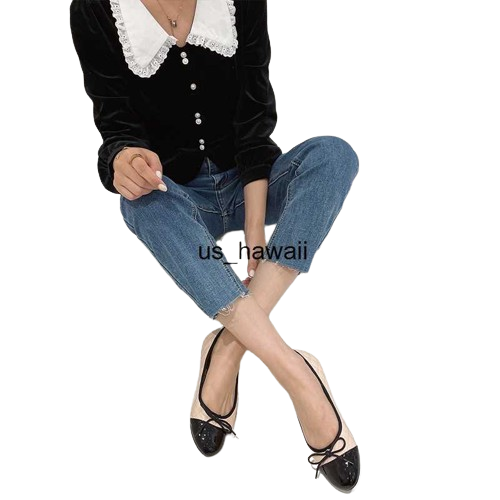 Dress Shoes Black Ballet Flats Shoes Women Spring Quilted PU Leather Slip on Ballerina Luxury Round Toe Ladies Dress Shoes Zapatos