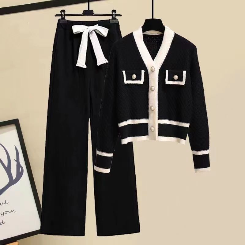 Two Piece Dress Women Elegant Vintage Tweed Suit Jacke Coat Top And Set Matching Outfit Winter Jacquard Prom Party Clothing 231018