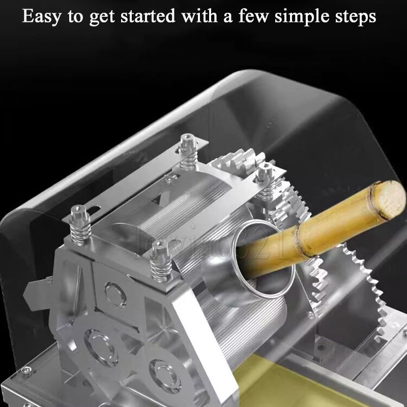 220V Sugarcane Juicer Machine Stainless Steel Cane-Juice Squeezer Sugarcane Press