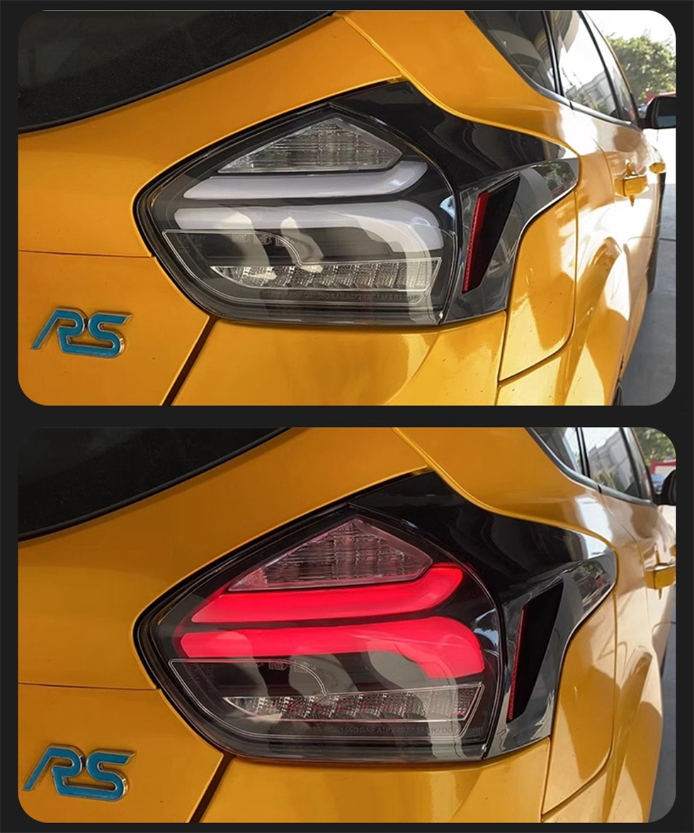 Car Taillights For Ford Focus 20 15-20 17 Fog Lamp Dynamic Running Turn Signal Rear Reverse Tail Light Assembly