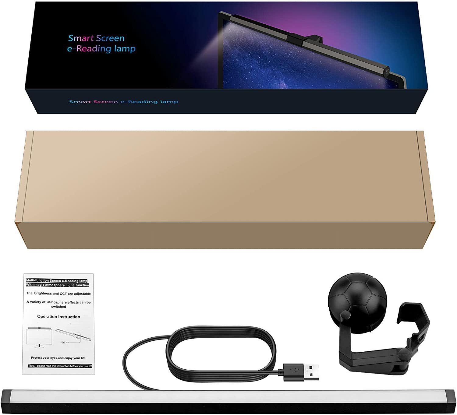 computer monitor light screen light bar e-Reading 15 mode RGB colors backlight Dimmer switch USB Powered led hanging light