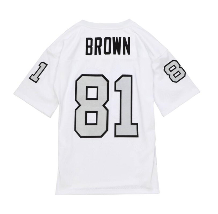 Stitched football Jersey 81 Tim Brown 1994 white mesh retro Rugby jerseys Men Women and Youth S-6XL