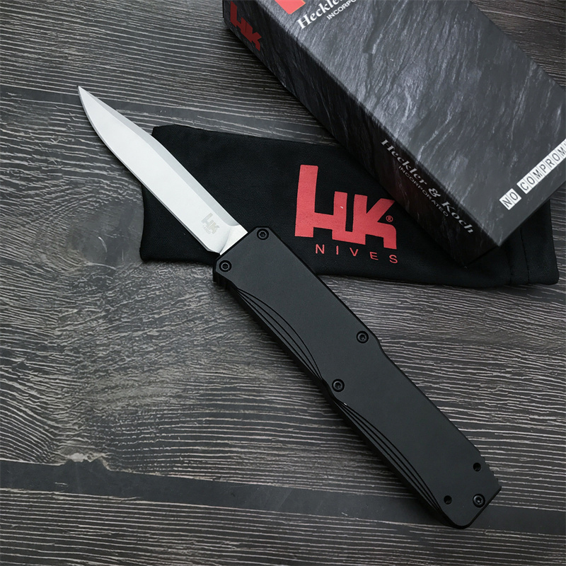 Quality H&K 14800 Utility OTF Tactical Hunting Pocket Knife S D2 Blade Aluminium Alloy Handle EDC Multi-Tool Portable Survival Combat Military 3300 14850