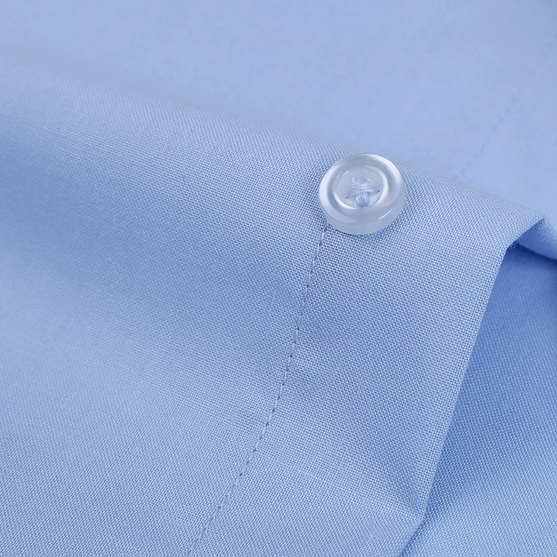 Short Sleeve Men Dress Shirts for Summer Solid Plain Plus Size 8xl Striped Shirt Twill Business Mens Male Regular Fit Oversized 240229