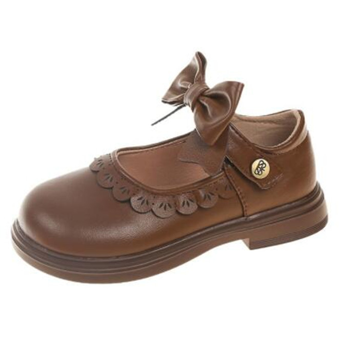 Fashion Bowknot Kids Shoes Toddler Baby Casual Sneakers Spring Autumn Cute Girls Princess Shoe Children Anti-slip Flats Leather Shoe