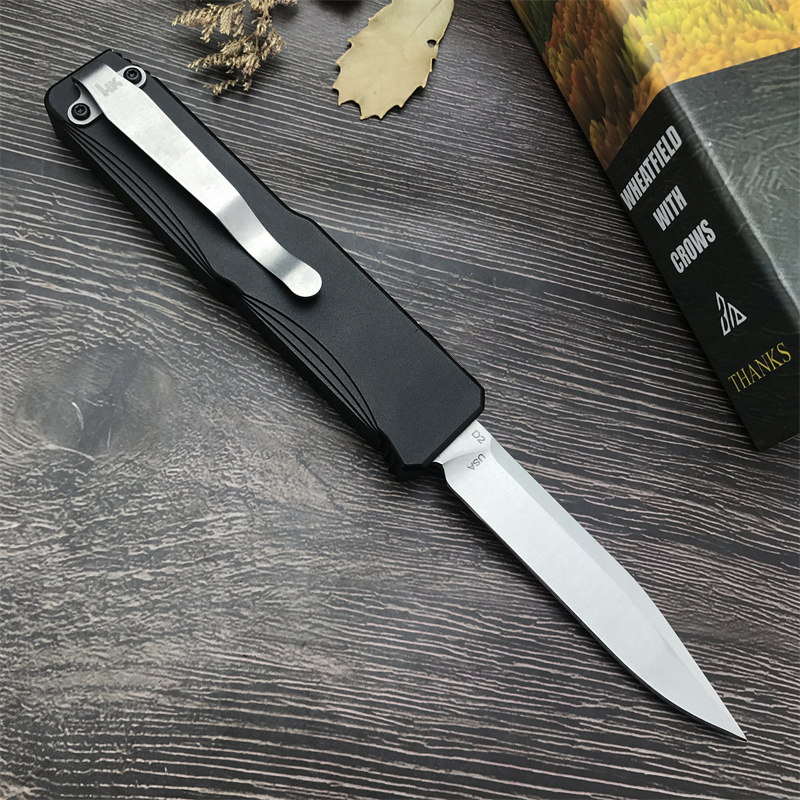 Quality H&K 14800 Utility OTF Tactical Hunting Pocket Knife S D2 Blade Aluminium Alloy Handle EDC Multi-Tool Portable Survival Combat Military 3300 14