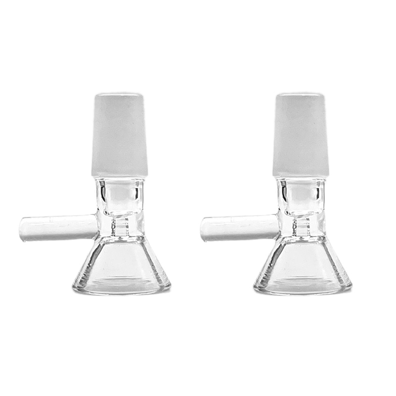 Glass Bowl Tobacco And Herb Dry Bowl Slide For Glass Bong And Pipes 14mm 18mm Male Joint Glass Bowl With Handle