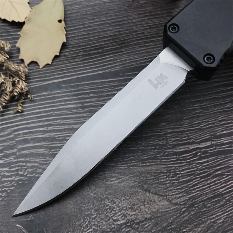 Quality H&K 14800 Utility OTF Tactical Hunting Pocket Knife S D2 Blade Aluminium Alloy Handle EDC Multi-Tool Portable Survival Combat Military 3300 14