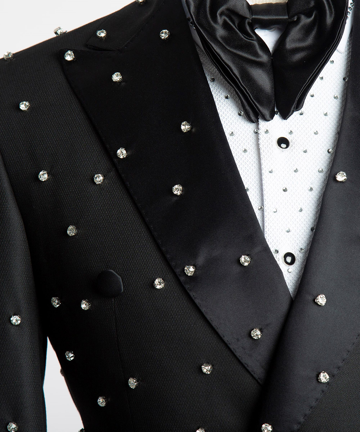 Black Beads Mens Wedding Tuxedos Ceremony Formal Groom Wear Party Birthday Pants Suits 2 Pieces costume homme mariage