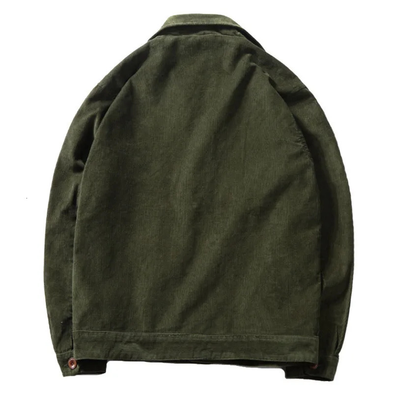 Mcikkny Men Cargo Corduroy Jackets Spring Autumn Casual Outwear Coats For Male Top Clothing Size M4XL 240304