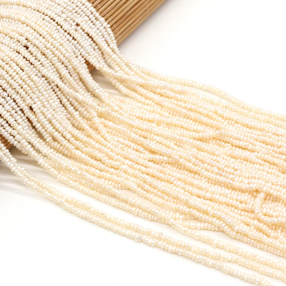 36cm Fine 100% Natural Freshwater Pearl Flat Shape Beads For Jewelry Making DIY Bracelet Necklace Earrings Accessories 240220