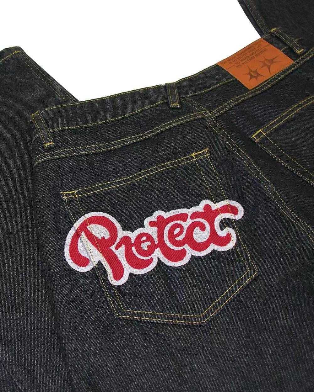 Men's Jeans Hip Hop Vintage Pants Street Casual Summer Straight Pants Printed Elastic Unisex Pants T240304