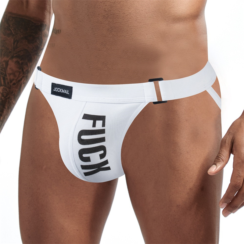 Jockmail Jockstrap Sexy Gay Underwear Men String G String Men Thong Penis Pouch Briefs Slip Cotton White Black JM237