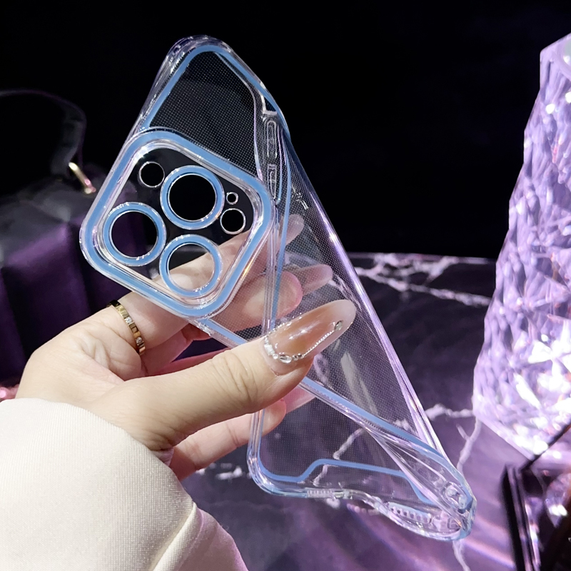 Luxury Night Light Luminous Transparent Fluorescent Cases Shockproof Clear Glow In The Dark Glowing Soft TPU Dustproof Cover For iPhone 16 15 14 13 12
