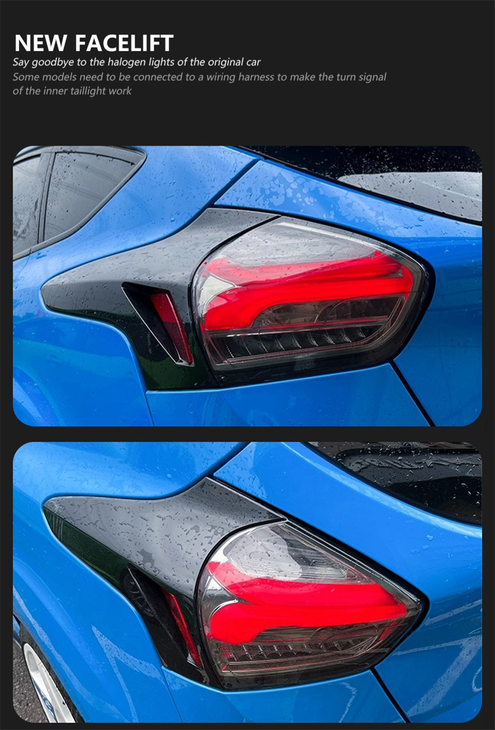 Car Taillights For Ford Focus 20 15-20 17 Fog Lamp Dynamic Running Turn Signal Rear Reverse Tail Light Assembly