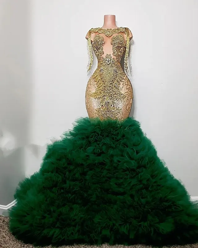 2024 May Aso Ebi Lace Beaded Prom Dark Green Mermaid Evening Formal Party Second Reception Birthday Engagement Gowns Dress Robe De Soiree