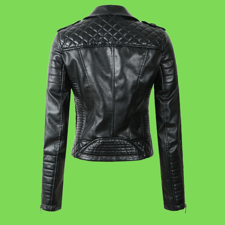 Women039s Leather Faux Wmoen Jacket Spring Autumn Turn Down Collar Zipper Vintage Outwear Ladies Biker Moto Short Coats Femal5624763