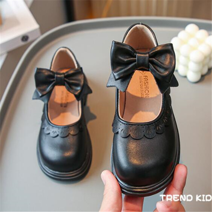 Fashion Bowknot Kids Shoes Toddler Baby Casual Sneakers Spring Autumn Cute Girls Princess Shoe Children Anti-slip Flats Leather Shoe