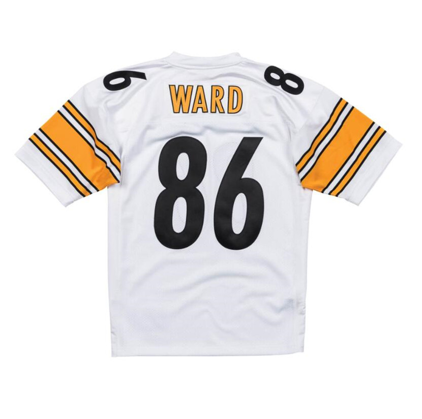 Stitched football Jersey 86 Hines Ward 2005 white mesh retro Rugby jerseys Men Women and Youth S-6XL
