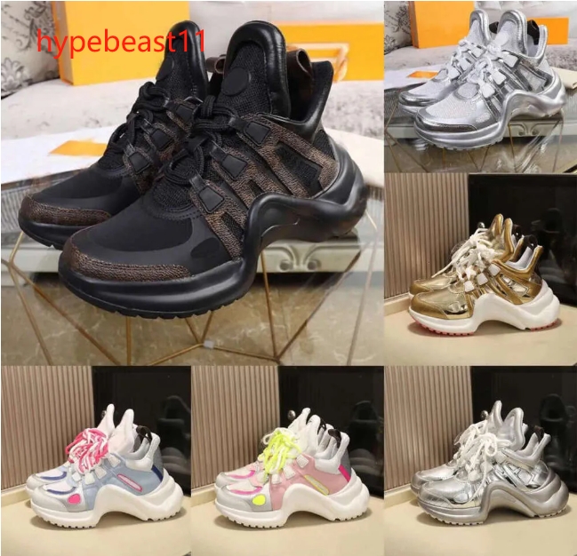 Designer Archlight Sneakers Runway Dress Shoes Lace Up White Trainer Chunky Trainers Leather louisely Purse vuttonly Crossbody viutonly vittonly Trendy shoes488