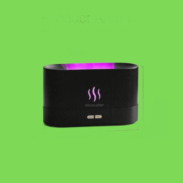 Kinscoter Aroma Diffuser Air Humidifier Ultrasonic Cool Mist Maker Fogger Led Essential Oil Flame Lamp Difusor