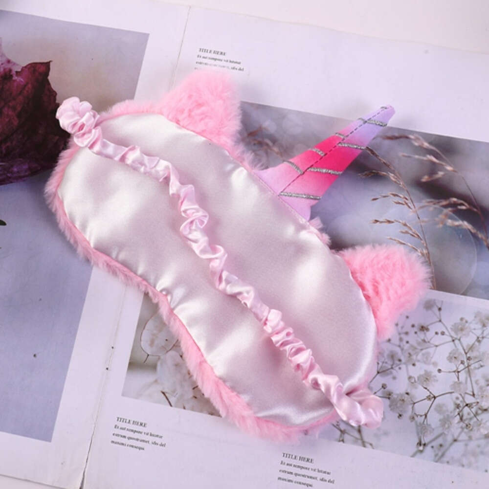 Unicorn Sleep Mask Cartoon Plush Eyes Mask Shading Soft Travel Rest Sleep Masks For Men Women Antifaz Para Dormir De Unicornio Schlafmaske Mit Einhorn