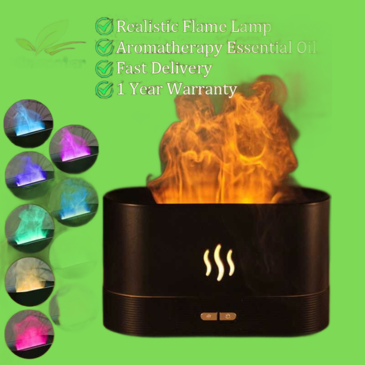 Kinscoter Aroma Diffuser Air Humidifier Ultrasonic Cool Mist Maker Fogger Led Essential Oil Flame Lamp Difusor