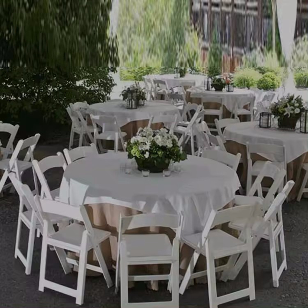 High Quality Garden Lightweight Wedding Event Plastic White Chairs Resin Outdoor Folding Chair