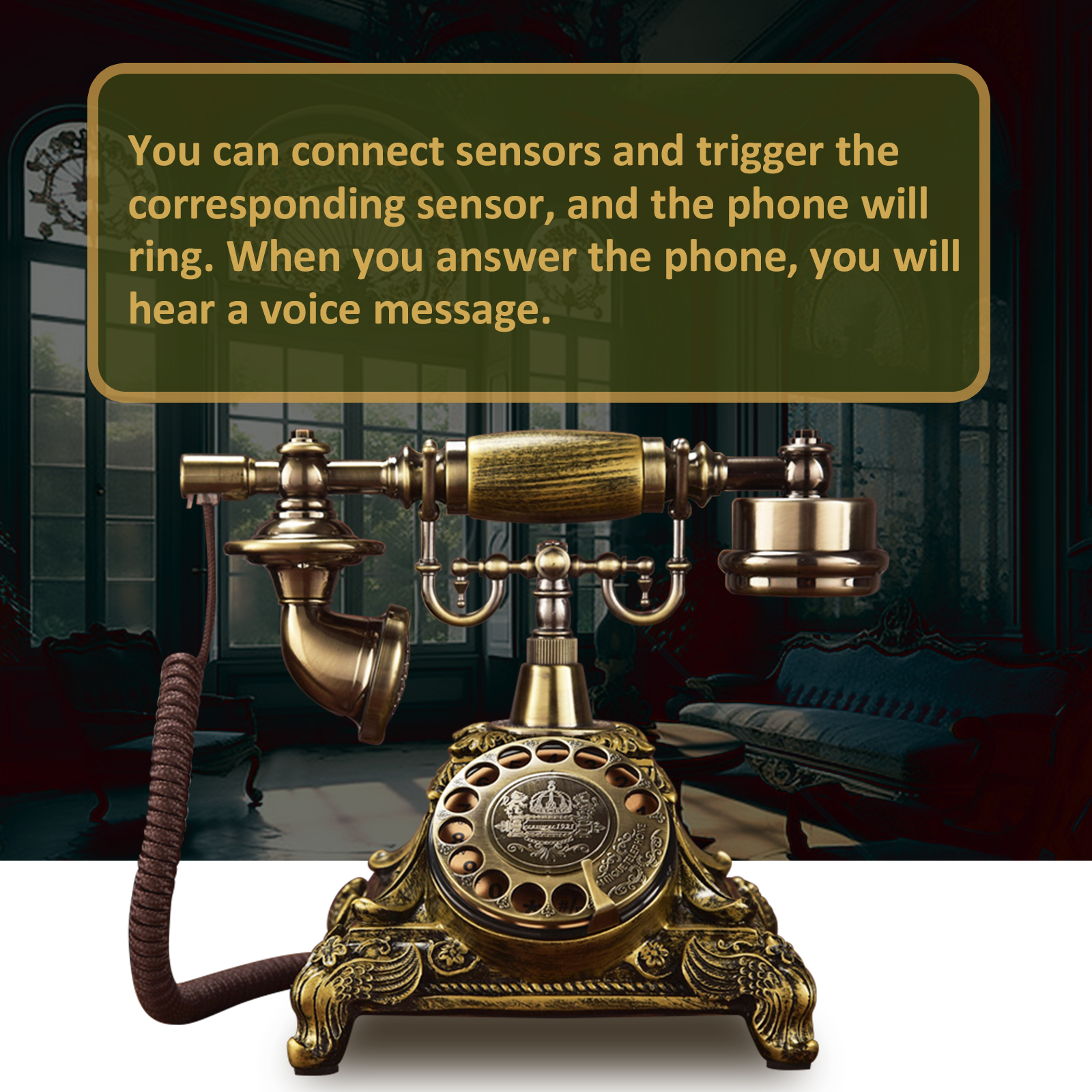 Mysterious Studio Secret Room Escape Game Mechanism Props Electronic Puzzle Phone Prop Telephone Call Turntable Telephone