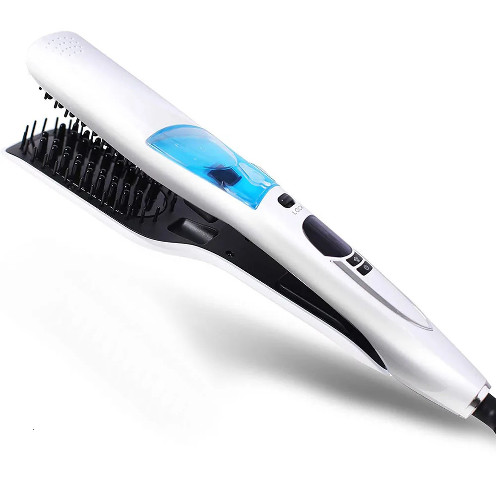 Professional Steam Straightener Brush Salon Wet Dry Fast Ionic Steampod Flat Iron Hair Straightener 240219