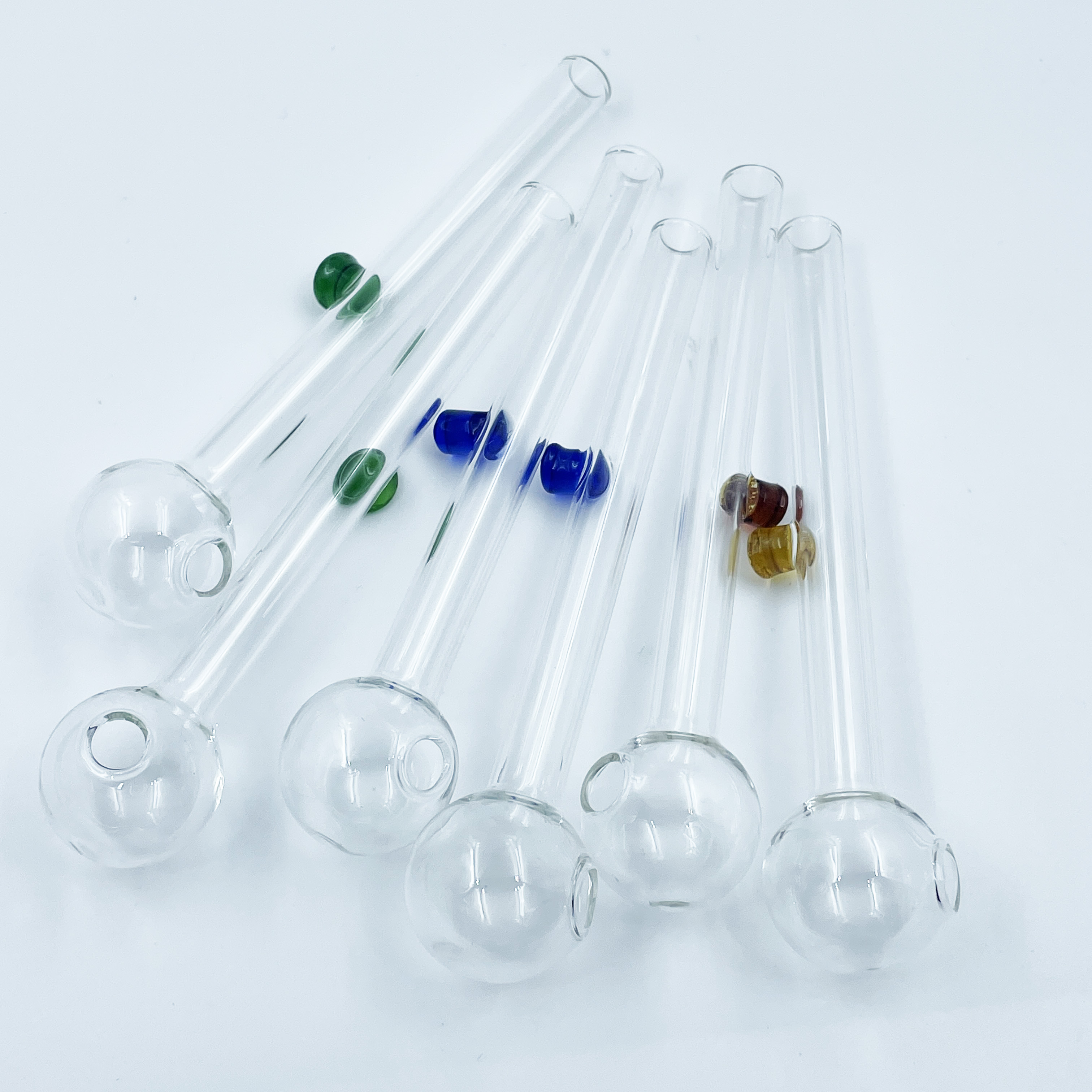 Fixed bracket Glass Oil burners tobacco hookahs Bong Water Pipes with different colored glass balancer for smoking