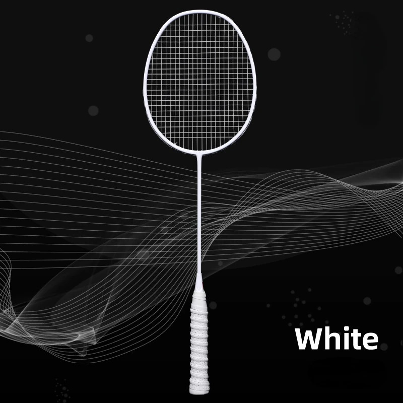 Badminton Rackets Ultralight Professional 5U Badminton Racket Carbon Fiber Badminton Racket Sport Competition Training Racket UP TO 32LBS 240227