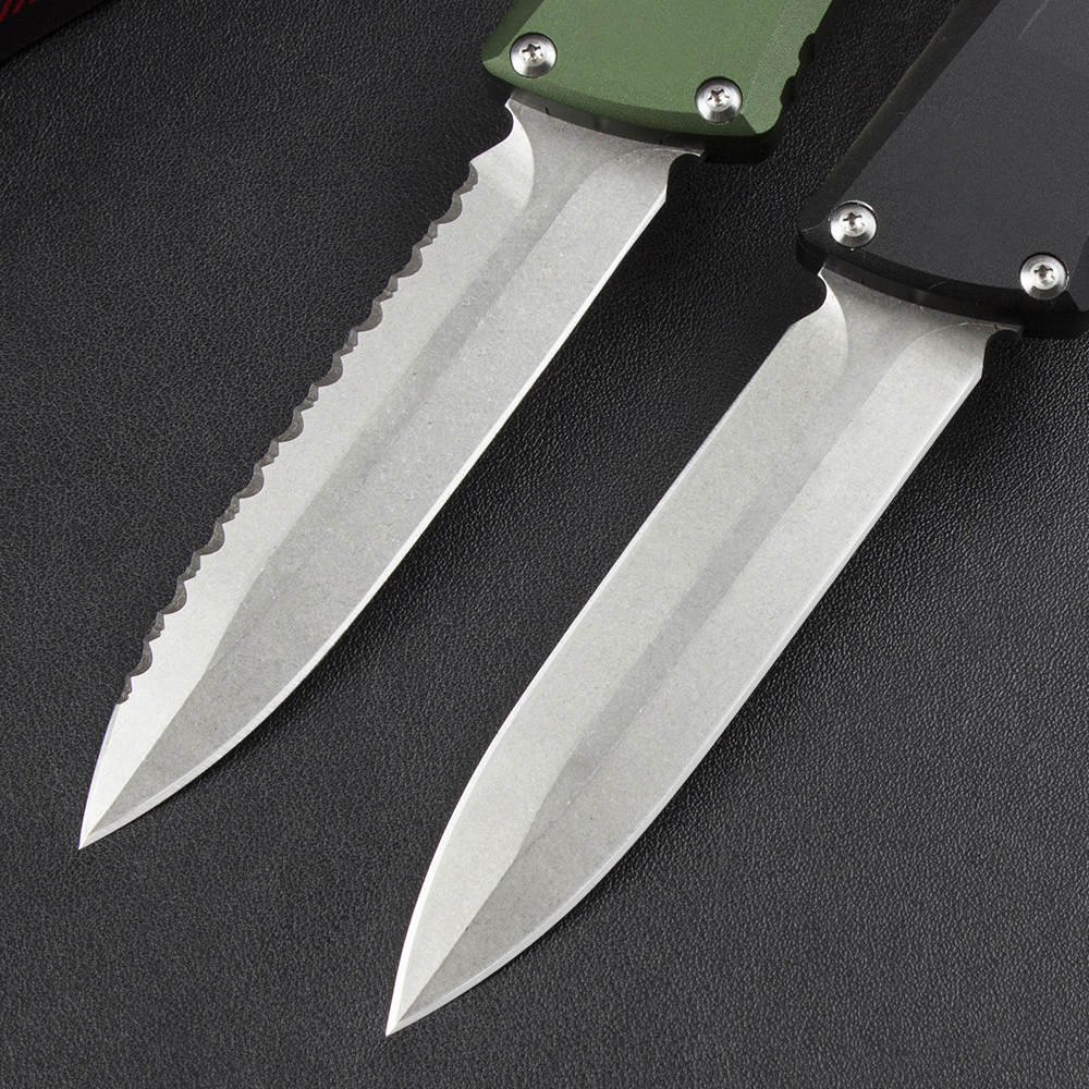 H3401 High End Tactical Knife D2 Stone Wash Blade CNC Aviation Aluminum Handle Outdoor Camping Hiking EDC Pocket Knives with Nylon Bag