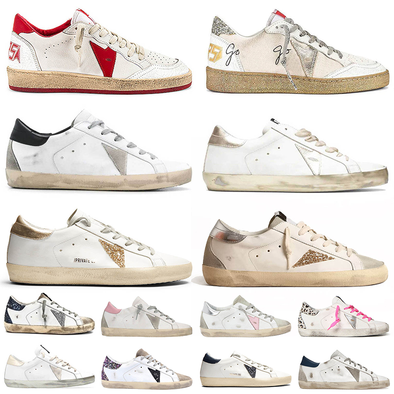 Designer Shoes Golden Goode Sneakers Women Shoes Plate-Forme Star In Golden Gli…