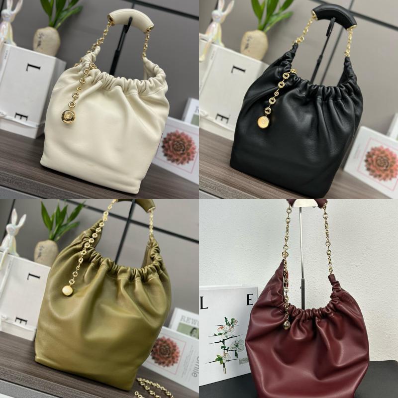Designer Squeeze Handbag Nappa Leather Women Shoulder Bag High Quality Luxury Chain Crossbody Bag Fashion Large Capacity Tote Bag Genuine Leather Womens Bag