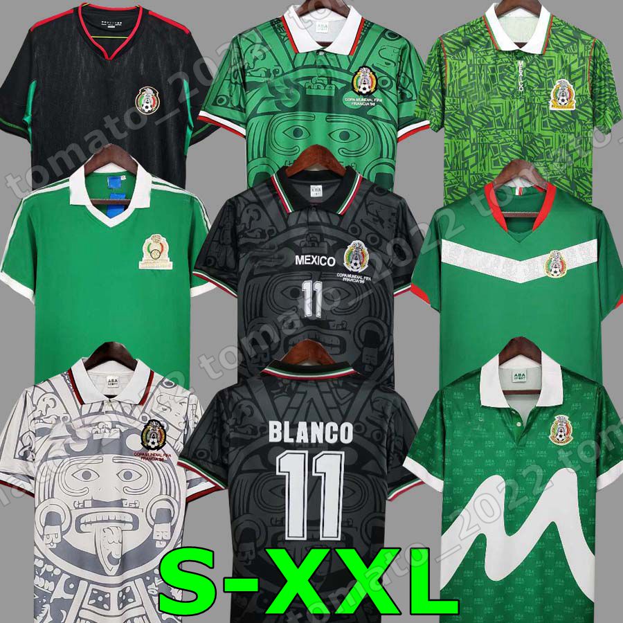 1995 MEXICO BLANCO Soccer Jersey 1986 1994 1998 2010 HERNANDEZ H.SANCHEZ football shirt LUIS GARCIA CAMPOS ancient maillot MARQUEZ 2006