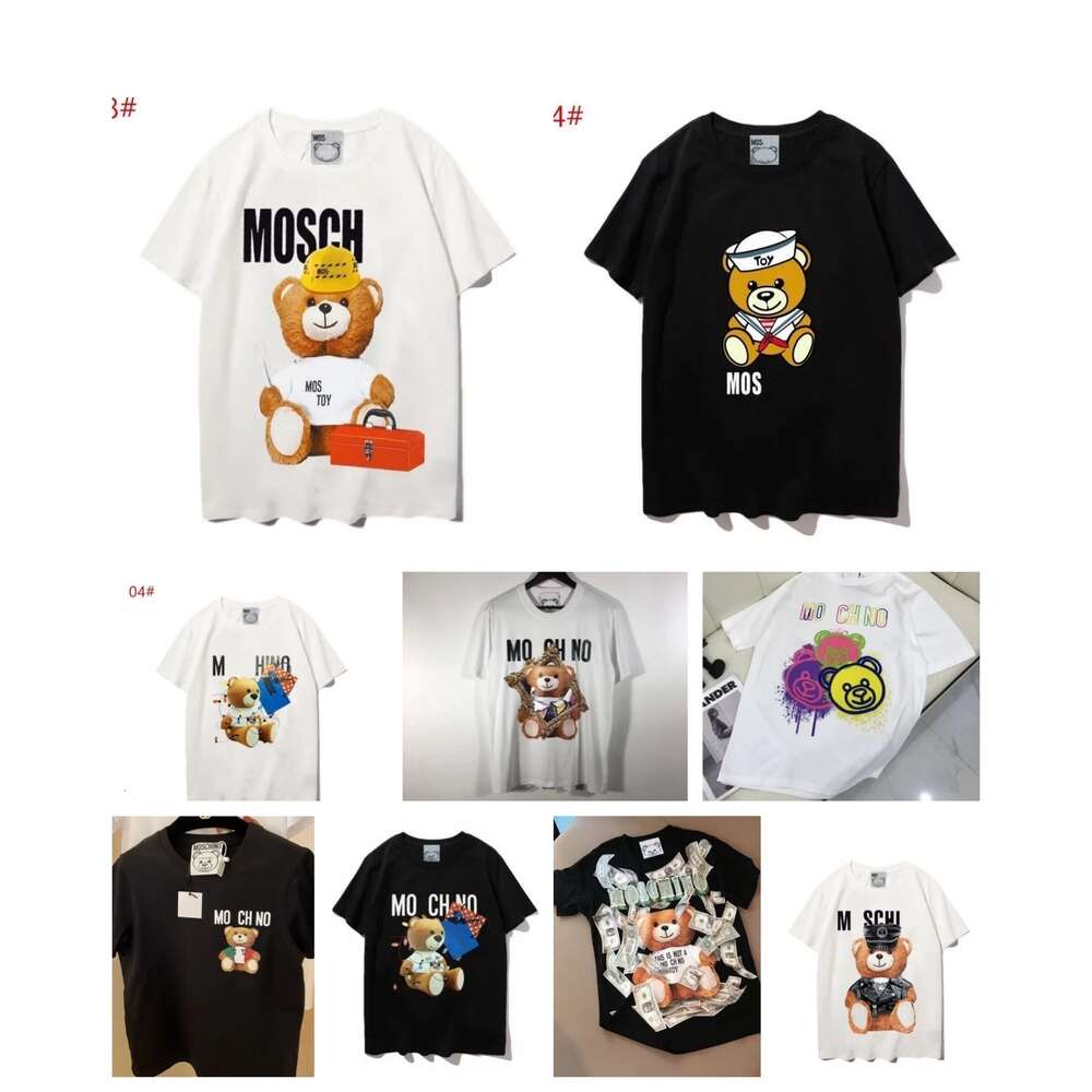 Moschino Womens Mens Designers T Shirts Tshirts Fashion Letter Printing Short Sleeve Lady Tees Luxurys Casual Clothes Tops T-shirts Clothing cm